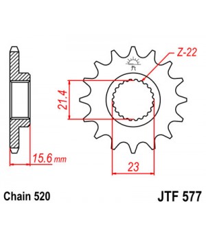 JTF577.15 Звезда передняя 520