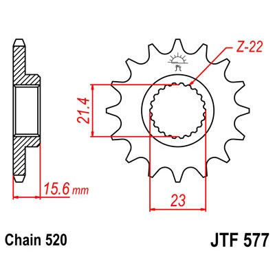 JTF577.15 Звезда передняя 520