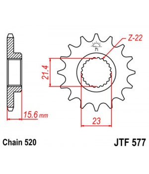 JTF577.16 Звезда передняя 520