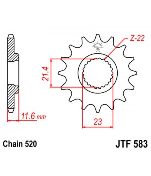 JTF583.13 Звезда передняя 520