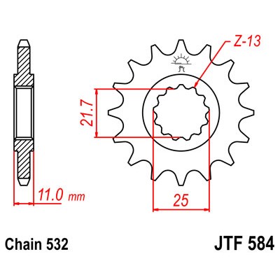 JTF584.16 Звезда передняя 532