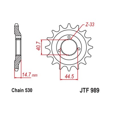 JTF989.21 Звезда передняя 530