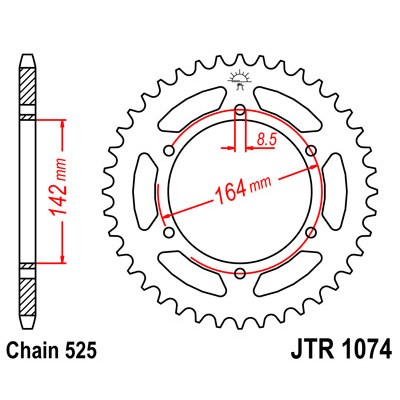 JTR1074.44 Звезда задняя 525
