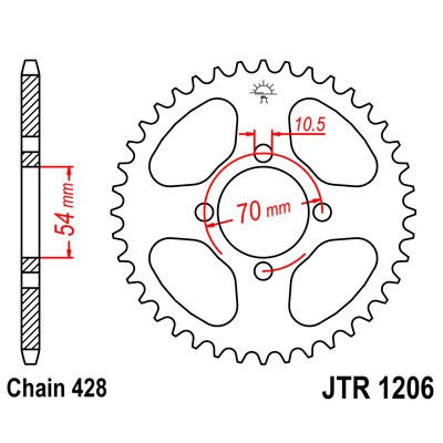 JTR1206.42 Звезда задняя 428