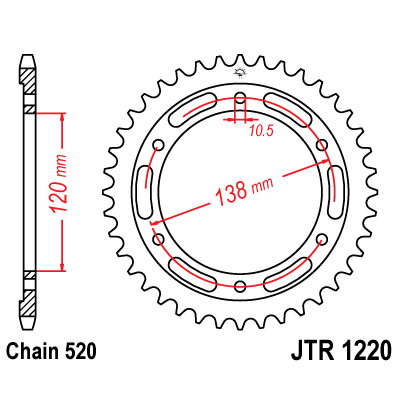 JTR1220.36 Звезда задняя 520