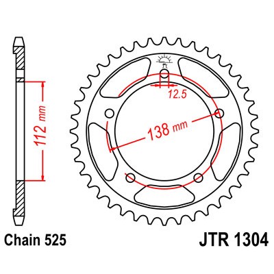 JTR1304.43 Звезда задняя 525