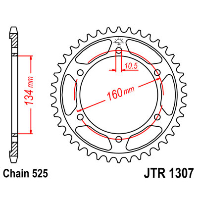JTR1307.44 Звезда задняя 525