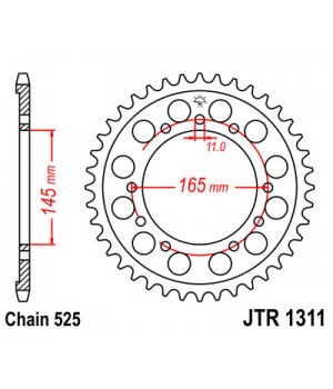 JTR1311.44 Звезда задняя 525