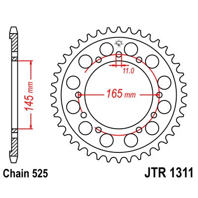 JTR1311.45 Звезда задняя 525