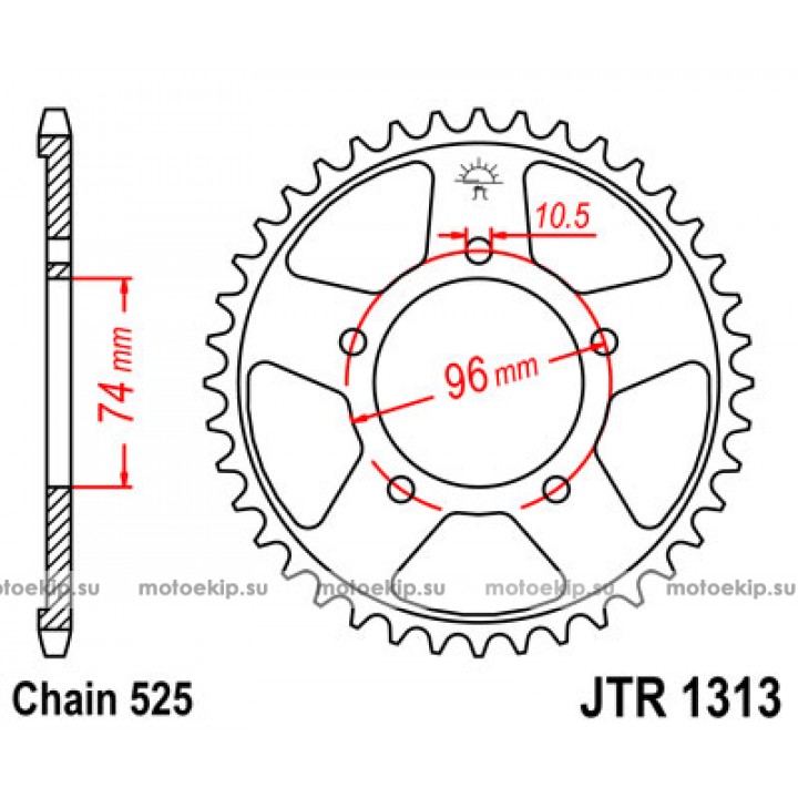 JTR1313.40 Звезда задняя 525