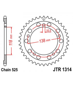 JTR1314.39 Звезда задняя 525