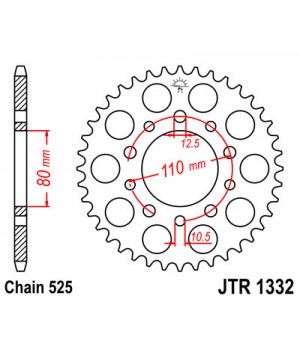 JTR1332.37 Звезда задняя 525