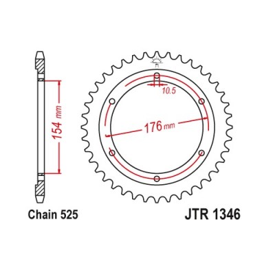 JTR1346.43 Звезда задняя 525