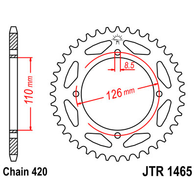 JTR1465.47 Звезда задняя 420