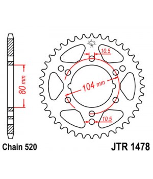 JTR1478.38 Звезда задняя 520