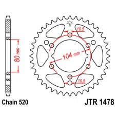 JTR1478.40 Звезда задняя 520