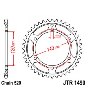 JTR1490.37 Звезда задняя 520