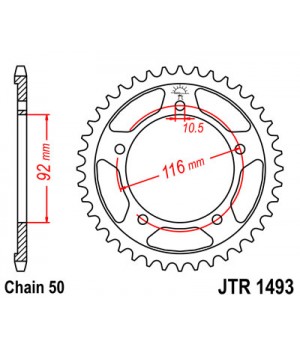 JTR1493.41 Звезда задняя 530