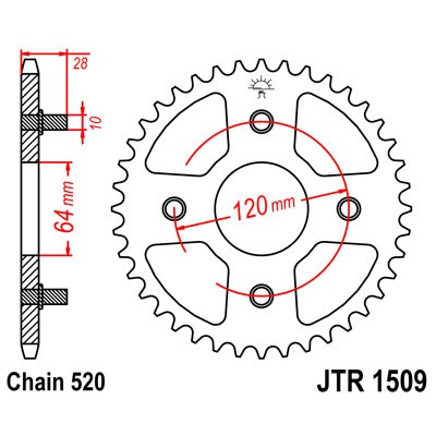 JTR1509.41 Звезда задняя 520