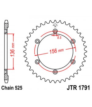 JTR1791.41 Звезда задняя 525