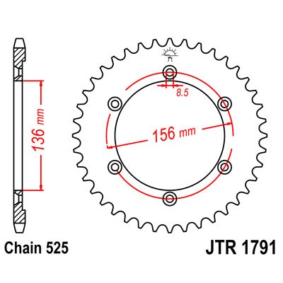 JTR1791.43 Звезда задняя 525