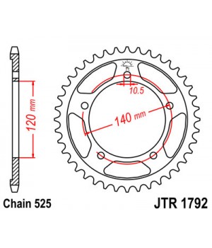 JTR1792.41 Звезда задняя 525