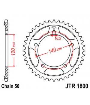 JTR1800.40 Звезда задняя 530