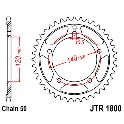 JTR1800.44 Звезда задняя 530