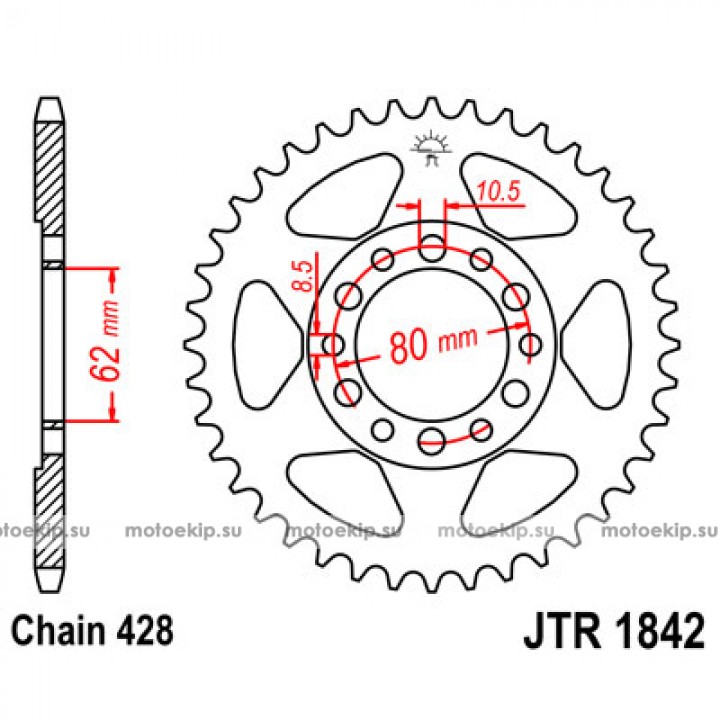 JTR1842.45 Звезда задняя 428