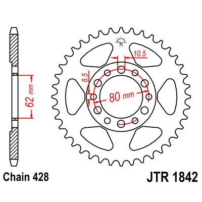 JTR1842.50 Звезда задняя 428