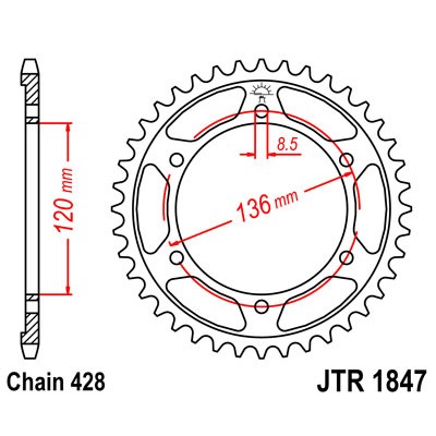 JTR1847.55 Звезда задняя 428