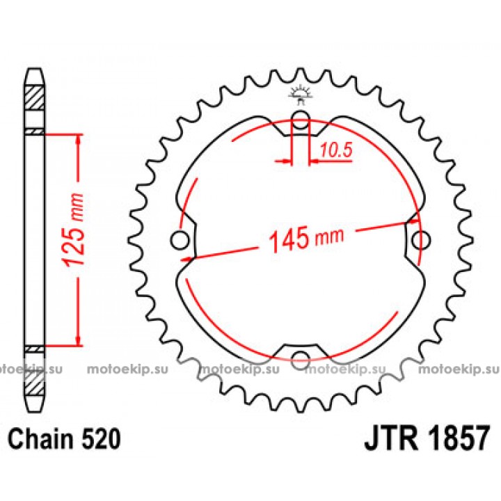 JTR1857.38 Звезда задняя 520