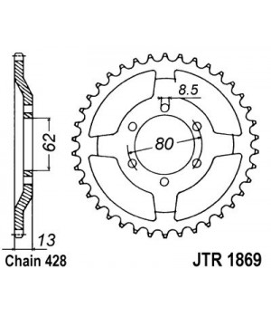 JTR1869.45 Звезда задняя 428