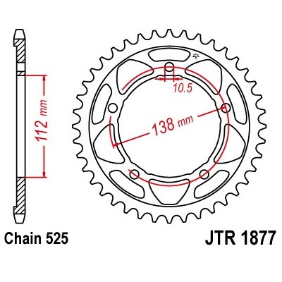 JTR1877.41 Звезда задняя 525