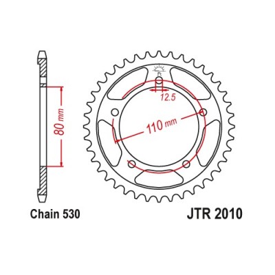 JTR2010.44 Звезда задняя 530