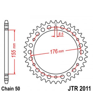 JTR2011.42 Звезда задняя 530