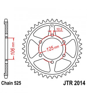 JTR2014.50 Звезда задняя 525