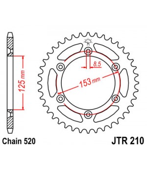 JTR210.51 Звезда задняя 520