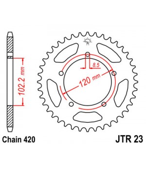 JTR23.47 Звезда задняя 420