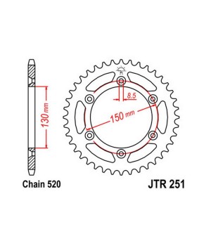 JTR251.48 Звезда задняя 520