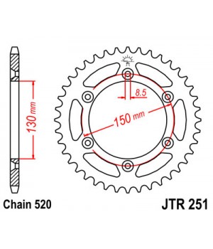 JTR251.49 Звезда задняя 520