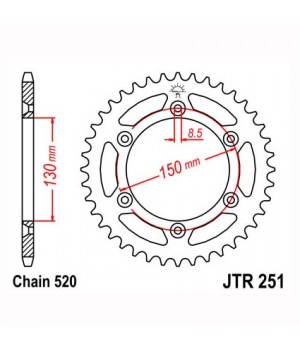 JTR251.51 Звезда задняя 520