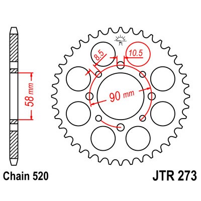 JTR273.42 Звезда задняя 520