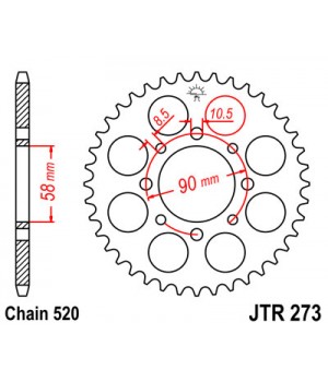 JTR273.44 Звезда задняя 520