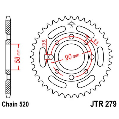 JTR279.31 Звезда задняя 520