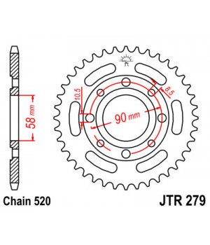 JTR279.32 Звезда задняя 520