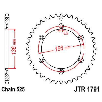 JTR279.35 Звезда задняя 520