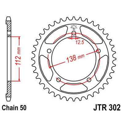 JTR302.41 Звезда задняя 530