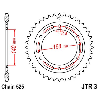 JTR3.42 Звезда задняя 525