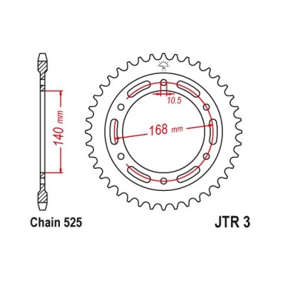JTR3.47 Звезда задняя 525